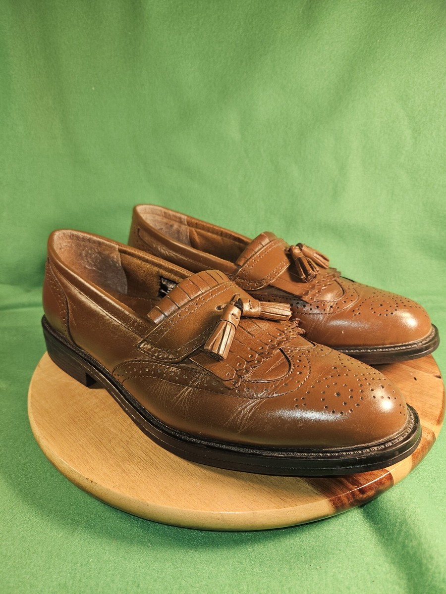 Vintage French Shriner Mens Black Leather Wing Tip Lace Up Dress Shoes Size 8.5M Vintage french shriner black - Gem main image 3