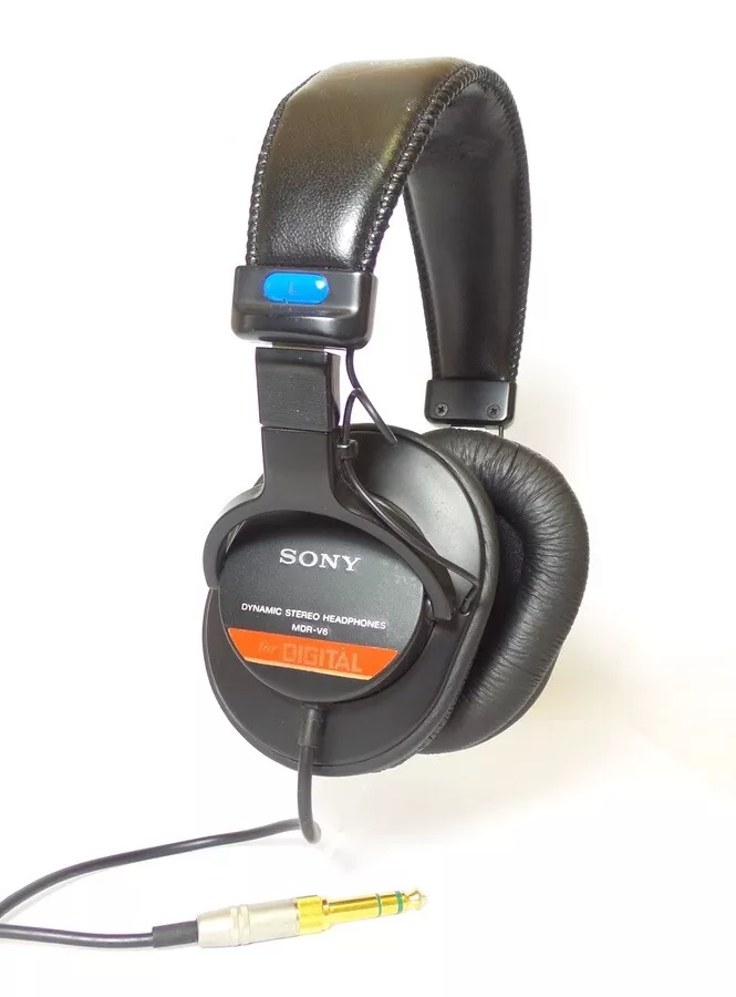 Sony MDR-V6 Monitor Series Headphones CCAW Voice Coil - Made in Japan - VGC