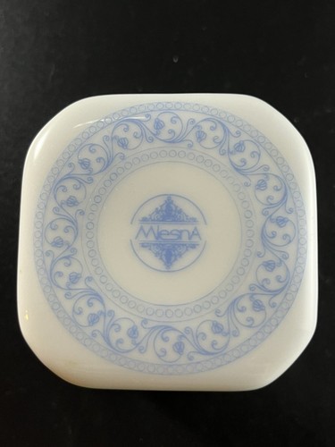 MLesna Decorated Porcelain Tea Caddy Sri Lanka Blue/White Porcelain - Picture 5 of 7