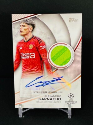 2023-24 Topps UEFA Alejandro Garnacho Auto Worn Relic Patch