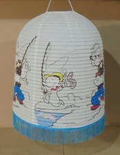 POPEYE THE SAILOR PUBBLICITÀ VINTAGE LANTERNA/COPRILAMPADA BAMBÙ