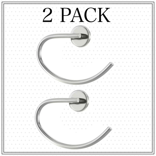 Glacier Bay Dorset Towel Ring Open Hand Towel Holder Bathroom in Chrome