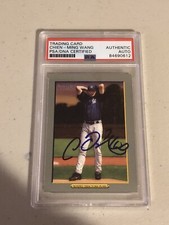 CHIEN MING WANG SIGNED AUTOGRAPH TRADING CARD PSA COA 2006 TURKEY RED YANKEES CHIEN MING WANG SIGNED AUTOGRAPH TRADING CARD PSA COA 2006 TURKEY RED YANKEES