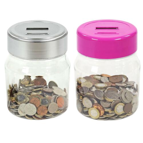 Electronic LCD Coin Money Counting Jar Box Saving Safe Digital Piggy Bank New - Picture 1 of 11