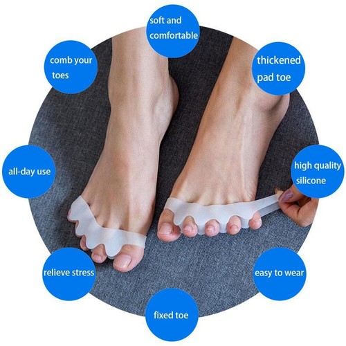 Silicone Gel Bunion Toe Corrector Orthotics Straightener Separator Pain 2-6pairs - Picture 7 of 12