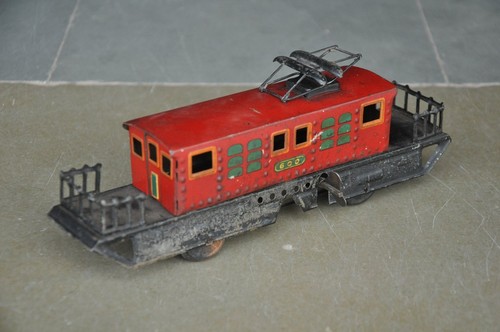 Vintage T.N Trademark Wind Up 600 Litho Train/Cable Car Tin Toy, Japan - 第 1/9 張圖片