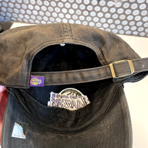 Los Angeles Lakers Hat Cap Strap Back Black Purple Basketball '47 Dad Hat - Picture 10 of 10