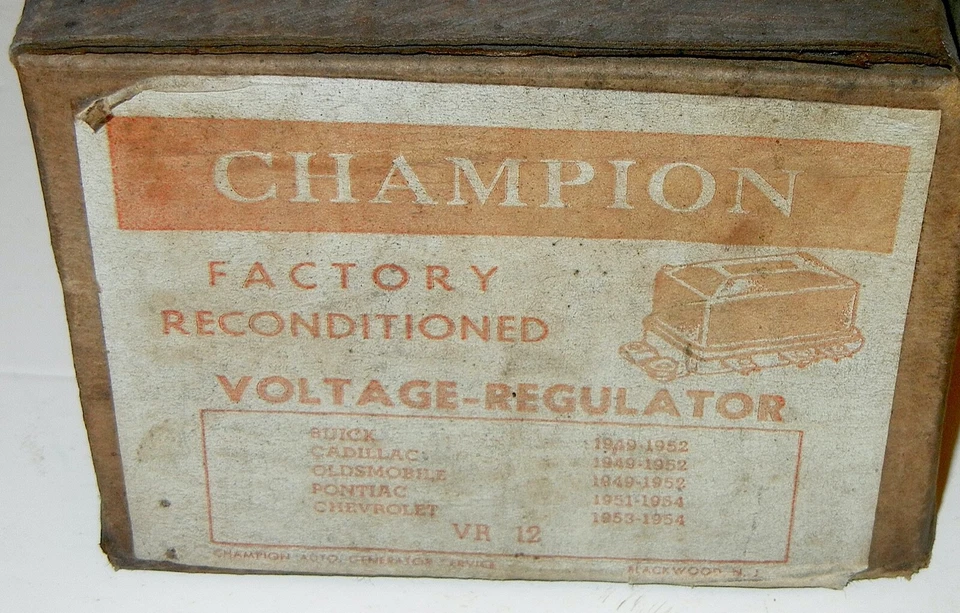 REBUILT VOLTAGE REGULATOR 49-52 BUICK CADILLAC OLDS 51-54 PONTIAC 53-54 CHEVY Foto 2 de 3
