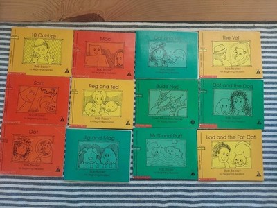 Vtg Scholastic Bob Books Lot Of 12 1994 1987 Beginners Readers 