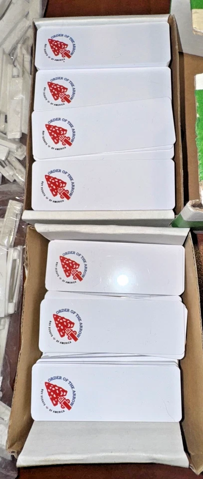 240 Order of the Arrow 3" Plastic Name Tags (Blank) with Included Pin Back - Image 2 of 3