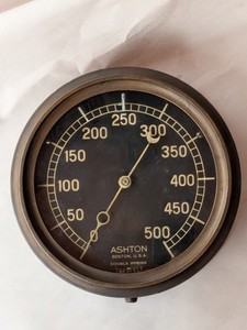 Ashton Steam Locomotive Pressure Gauge