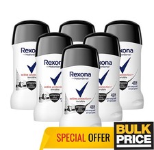 Rexona Invisible Antibacterial Odor Protection Deodorant Stick Women Bulk 6-Pack