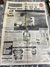 VINTAGE ORIGINAL THE HERALD 1969 1960s MAN ON THE MOON NEIL ARMSTRONG NEWSPAPER 