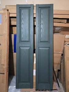 Mid America Raised Panel Vinyl Shutters 12 x 58 028 Forest Green