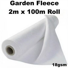 Garden Plant Fleece Frost Protection Winter Cover 2m x 100m 18gsm Horticultural