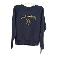 Harry Potter Hogwarts Navy Blue Crew Neck Pullover Sweatshirt Size Small
