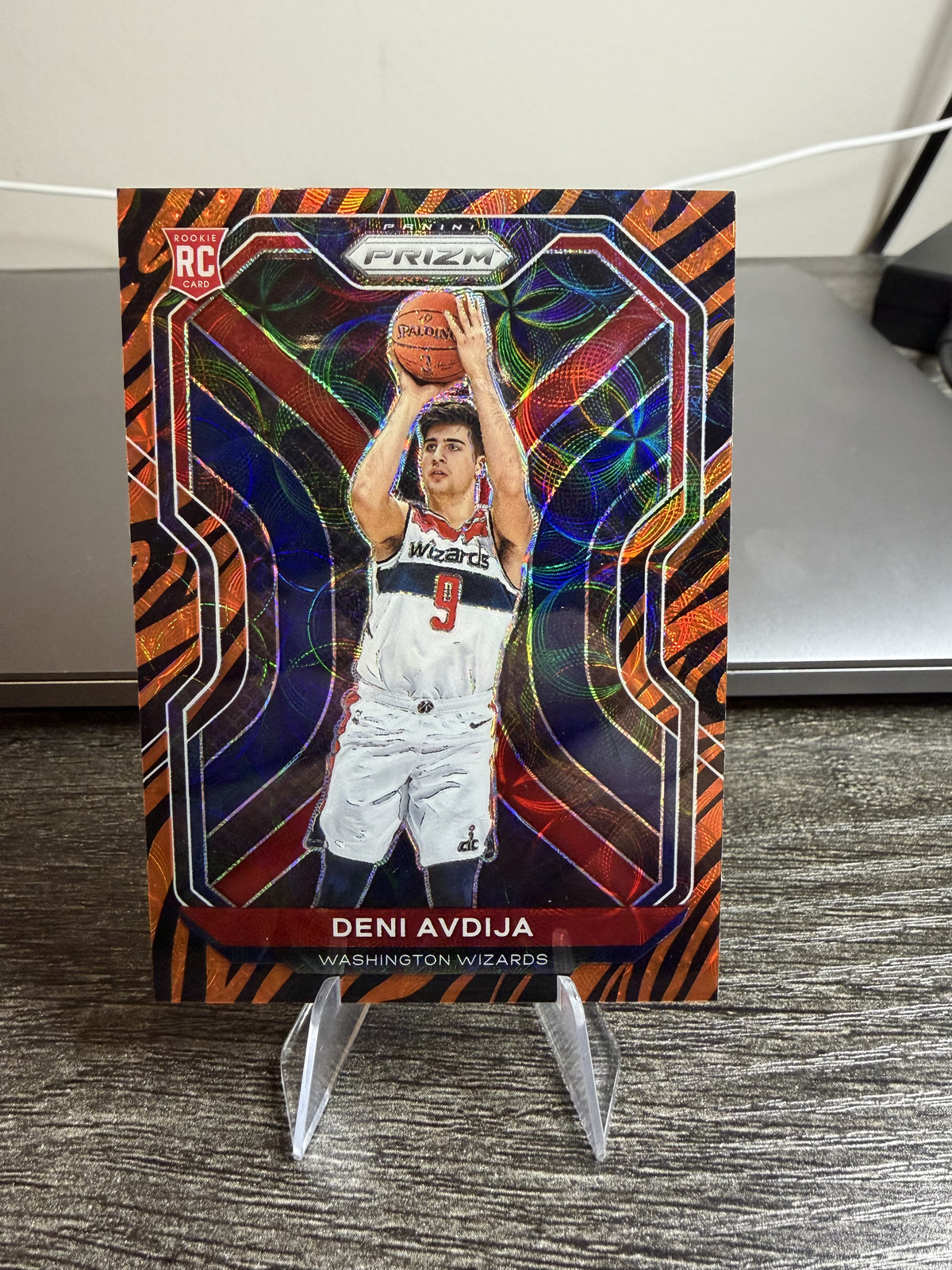 2020 Prizm Deni Avdija Rookie Choice Tiger Stripe SSP #290