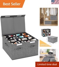 Shoe Organizer for Closet Fits 16 Pairs, Large Shoe Storage Box Bins Containe...