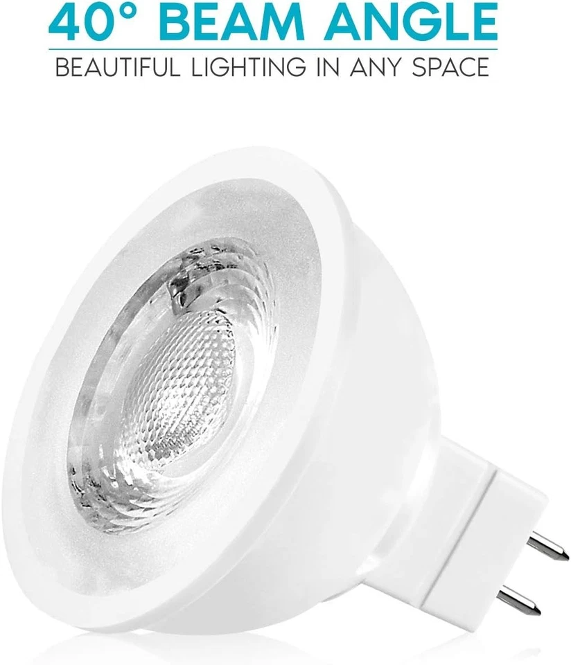 Reliable Dimmable LED MR16 Bulbs, 5000K Bright White, 12 Pack for Track Lighting - Image 4 of 4