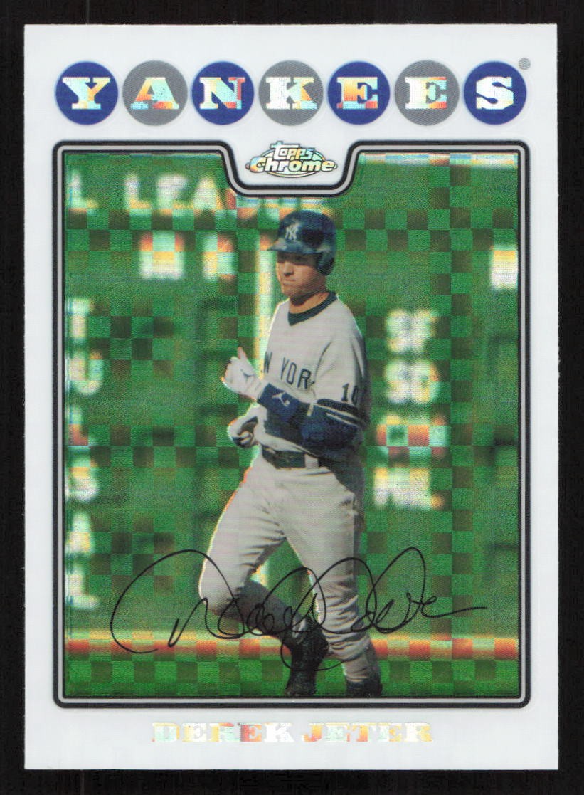 2008 Topps Chrome Derek Jeter X-Fractor #121 Card