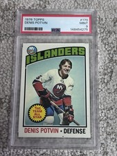 1976 TOPPS HOCKEY CARD PSA 9 HOF DENIS POTVIN NEW YORK ISLANDERS