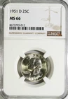 1951-D Washington Quarter NGC MS 66 #GA6-12