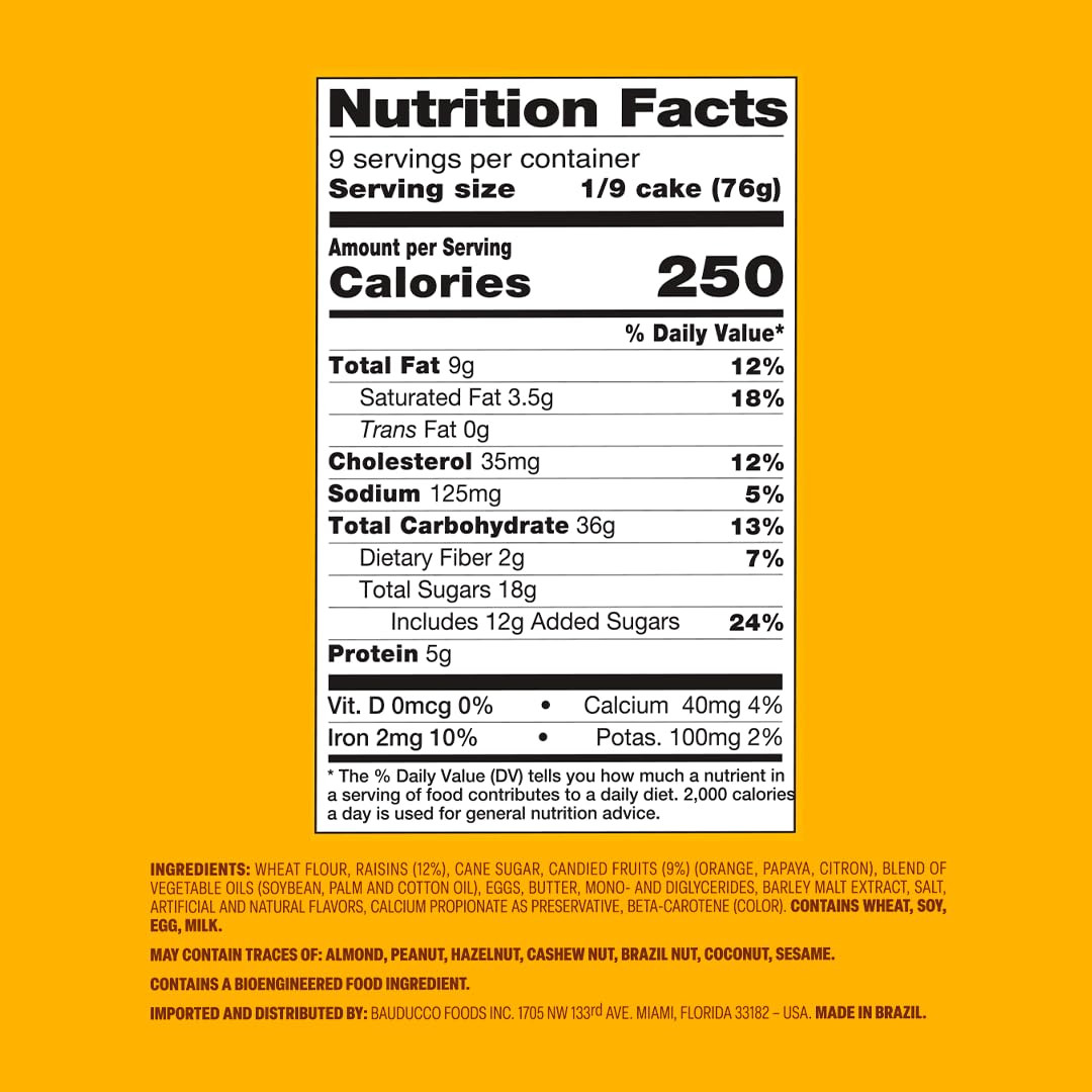 Classic Panettone, 24.0 Oz (Pack of 3) - Soft and Moist Holiday Cake with Candie