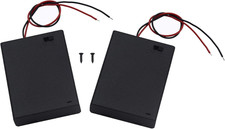  Pack of 2 4 AA 6V Battery Holder with Switch, 4X 1.5V AA Battery Holder with Le