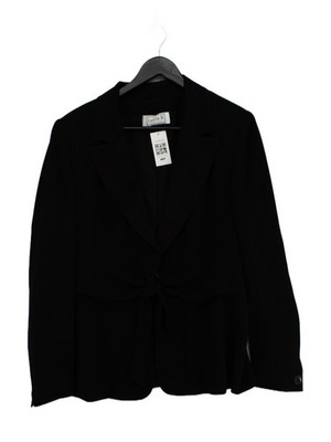 Laura B. Couture Women's Blazer M Black Wool with Polyamide, Polyester Overcoat
