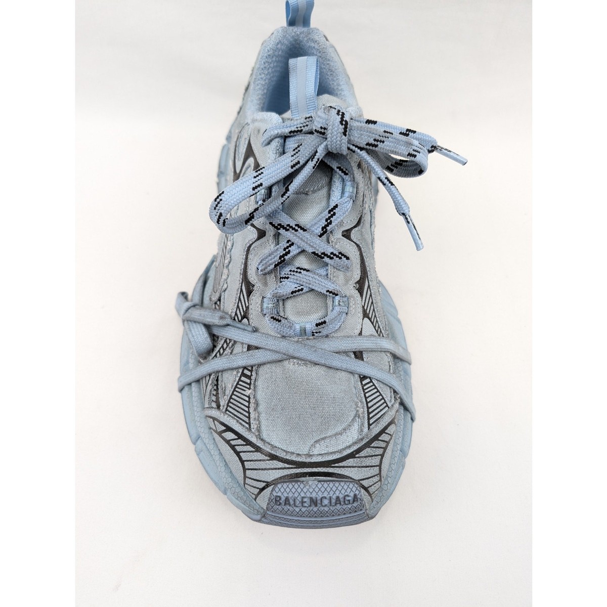Balenciaga 3xl Destroyed Canvas Sneakers in Light Blue BNWB 46 | eBay