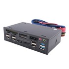 5,25 Pouces Multi Usb 3.0 Panneau  Usb 3.0 / 2.0 Pc Hub E-  Audio Mult8372