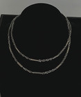 Vintage Signed NAPIER 30" Silver Plated Chain & Cylnder Necklace  # 28 — photo 7