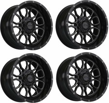 GTW Volt 14 inch Matte Black Aluminum Golf Cart Wheel | 3:4 Offset | Set of 4