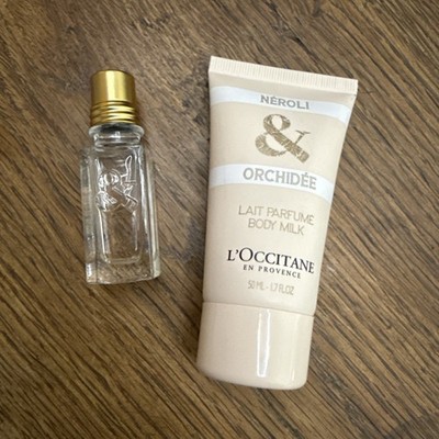 L'Occitane En Provence Neroli Orchidee 0.25oz Perfume Splash & Body Milk NEW