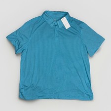 All In Motion Shirt Mens 2XL Blue Striped Golf Polo Performance NWT