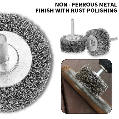 Wire Wheel Brush Heavy Duty Wire Brushes for Drill Attachment for Rust Removal - Afbeelding 5 van 7