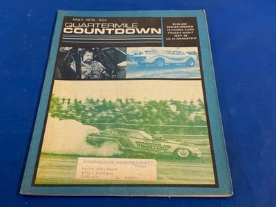 Vtg 1976 Quartermile Countdown Drag Racing Magazine Funny Cars HOOVER NHRA AHRA