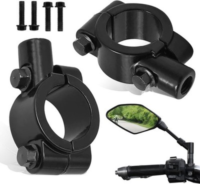 Motorrad Rückspiegel Halterung, 2 Stück, Aluminiumlegierung, Schwarz, M8 bis M8