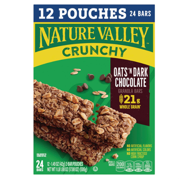 Nature Valley Granola Bars, Oats & Dark Chocolate, 24 Bars, 17.88 oz (12 Packs)