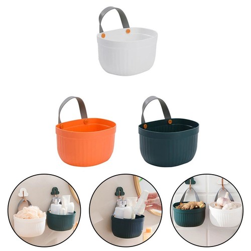 Bathroom Wall Mounted Storage Rack Household Hanging Basket Easy To Clean