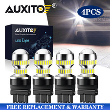 4pcs Auxito 3157 Led 6000k White Reverse Turn Signal Parking Backup Light Bulbs