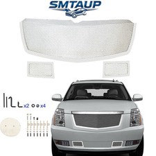 Chrome Mesh Grill Fits 07-14 Cadillac Escalad Stainless Grille Insert Front 3pc Chrome Mesh Grill Fits 07-14 Cadillac Escalad Stainless Grille Insert Front 3pc
