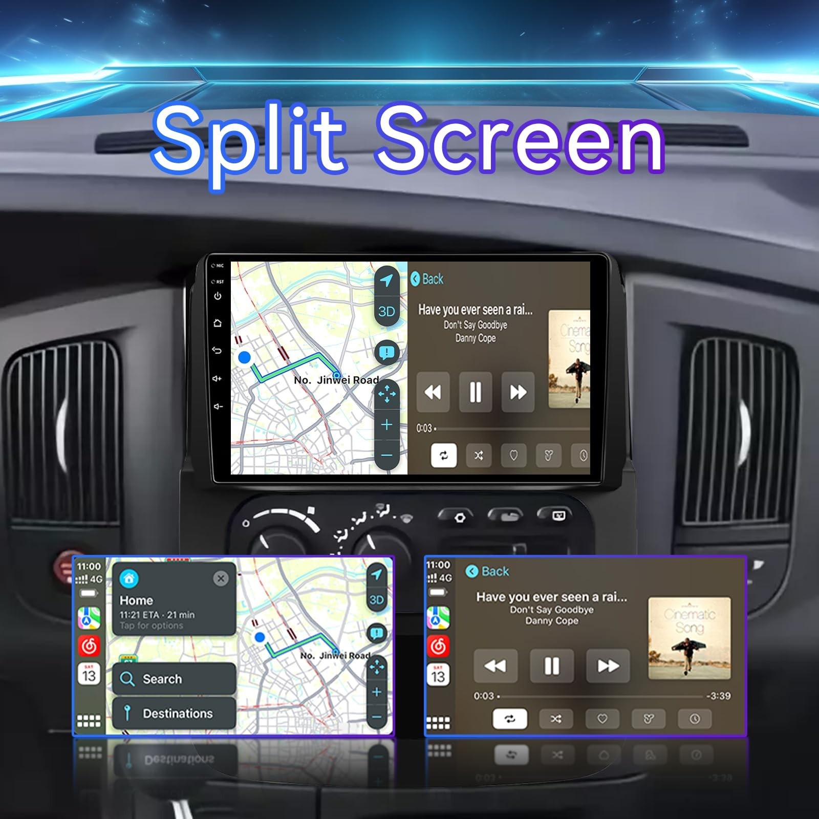 9 Inch Car Radio Stereo Compatible with Dodge RAM 2002-2005/Jeep Wrangler 200... thumbnail 6