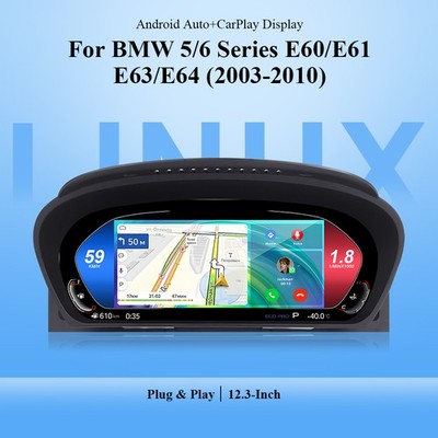 Apple CarPlay Instrumentenkombination HD Verbrauchsanzeige Für BMW 5er E60 E61