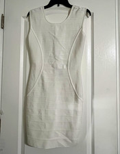GUESS by Marciano Women’s White Solid Scoop Neck Sleeveless Stretch Bodycon M