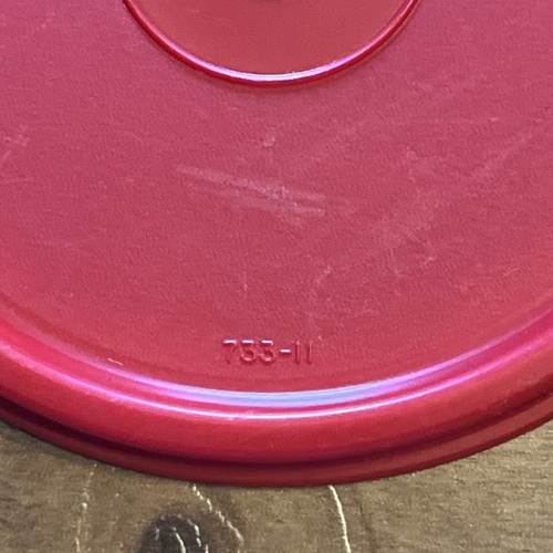 Vintage Tupperware #733 Ersatz rot rund Deckel Dichtung Made in USA schneller Versand - Bild 3 von 5