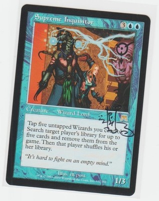 Magic the Gathering ~ Supreme Inquisitor ~ LP ~ Onslaught ~ Signed by Artist