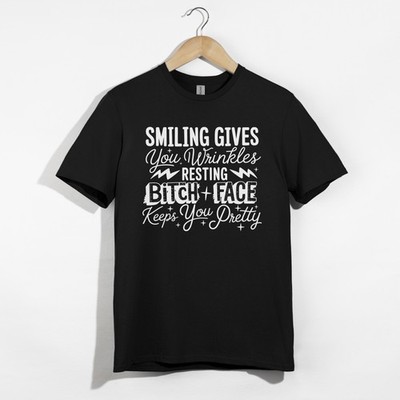 Resting Face Shirt, Funny Sarcastic Tee, Sassy Humor T-Shirt Quote Gift