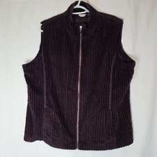 Woolrich Corduroy Zip Vest Plum Dark Academia Cozy Winter Cabin Core Layer Vest