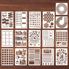 16 Pcs Journal Stencils Bullet Dotted Journals Supplies Planner Stencil Drawing